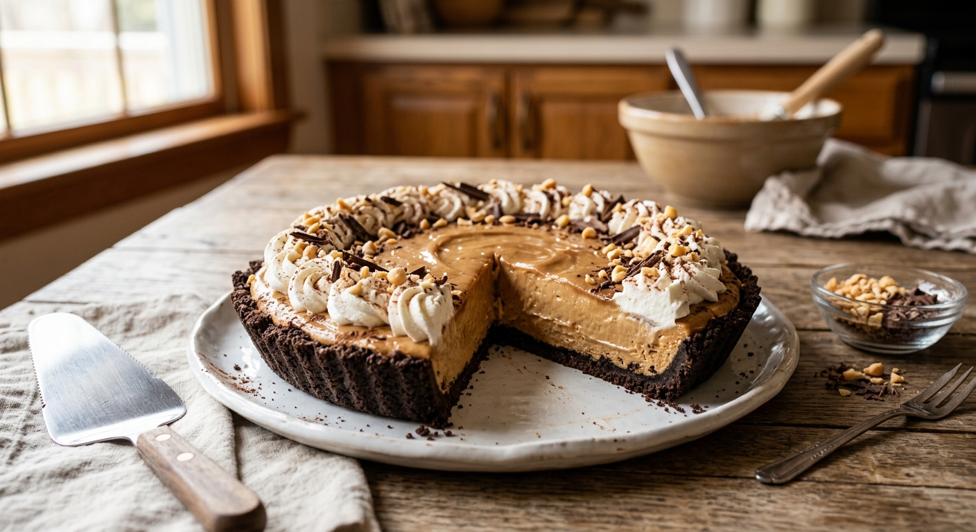 Decadent No-Bake Chocolate Peanut Butter Pie: A Simple Delight!