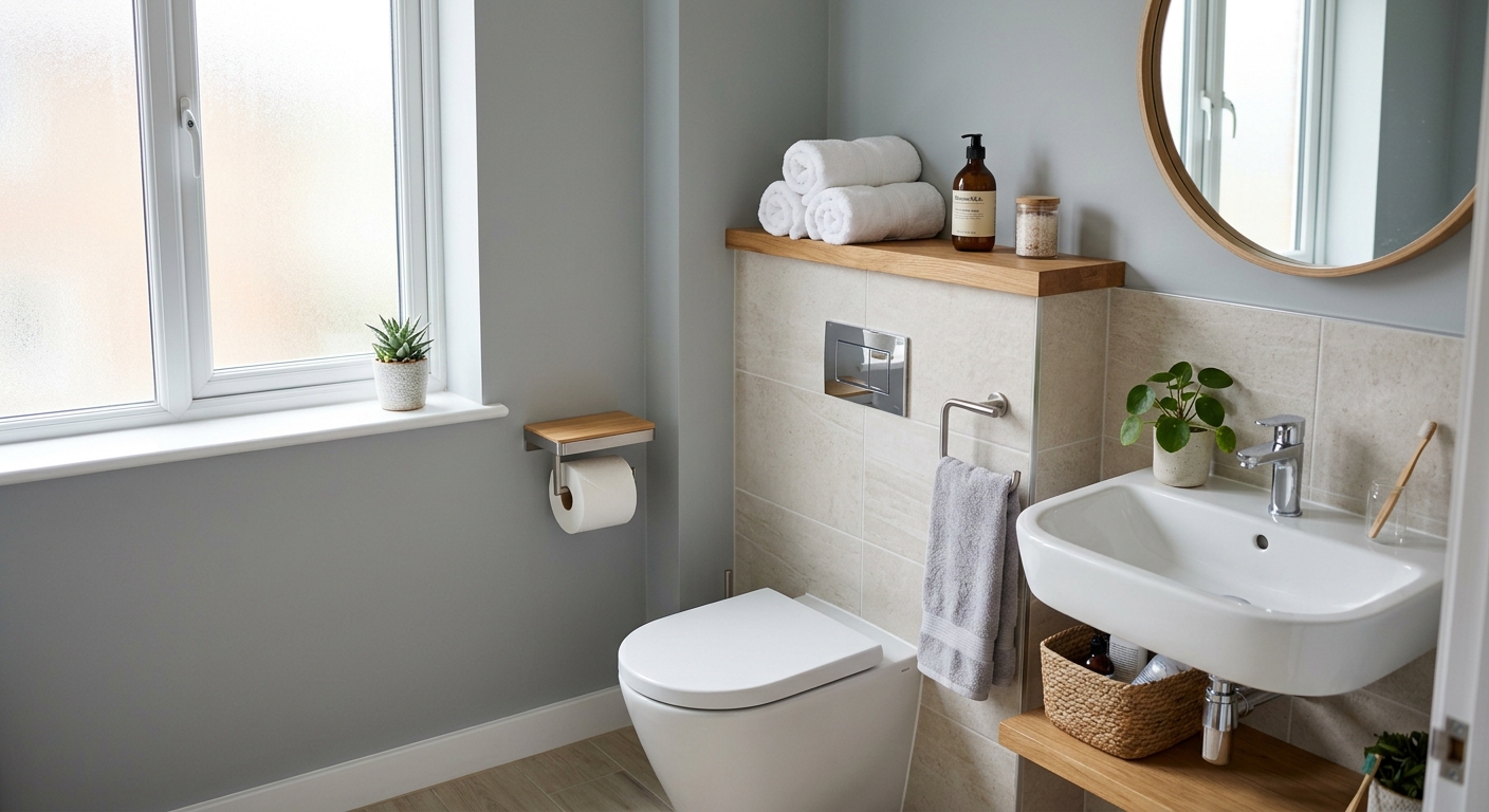 Discovering Design: A Stylish Toilet Paper Holder in a Chic UK Apartment